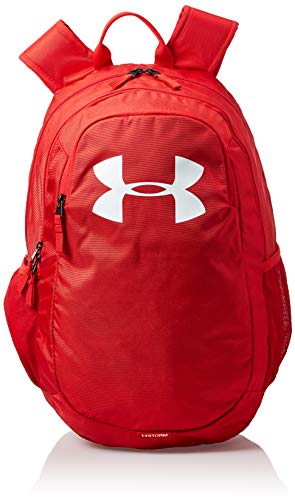 Under Armour UA Scrimmage 2.0 Backpack, mochila unisex, mochila resistente al agua unisex, rojo (Red/Red/White(600)), Taglia unica