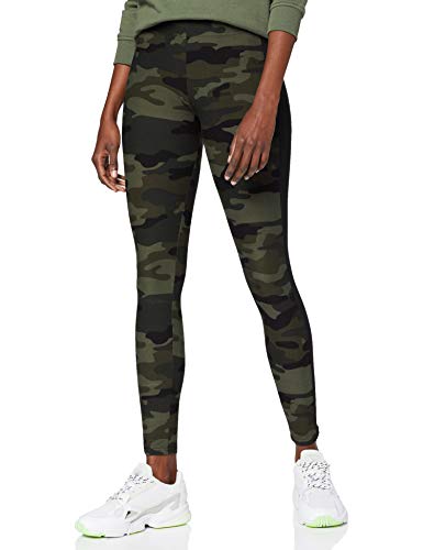 Urban Classics Ladies Camo Stripe Leggings, Multicolor (Woodcamo/Blk 459), L para Mujer