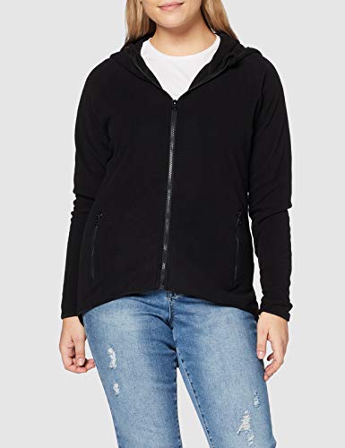 Urban Classics Polar Fleece Zip Hoodie Sudadera con Capucha, Negro (Black 7), XL para Mujer