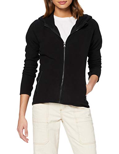 Urban Classics Polar Fleece Zip Hoodie Sudadera con Capucha, Negro (Black 7), XL para Mujer