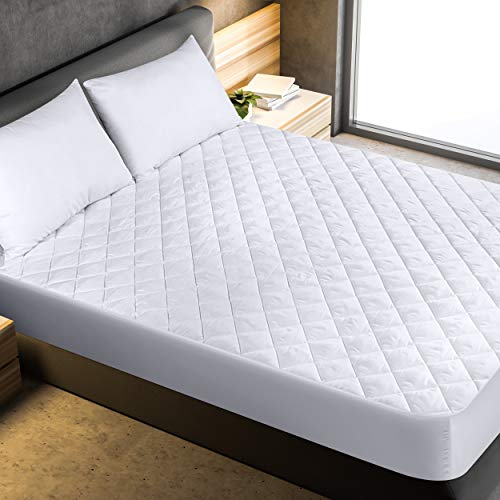 Utopia Bedding - Protector de colchón Acolchado - Microfibra - Transpirable - Funda para colchon estira hasta 38 cm de Profundidad - 150 x 200 cm, Cama 150