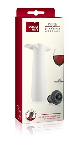 Vacu Vin 09812606 - Bomba de vacío con 2 tapones en estuche, color blanco