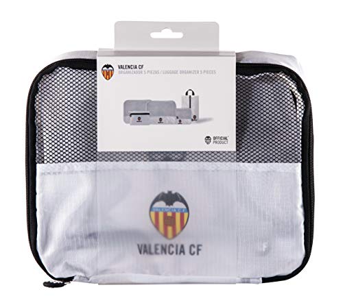 Valencia Club de Fútbol - Pack de Viaje Maleta y Accesorios - Producto Oficial del Equipo Temporada 19/20. Incluye Almohada Cervical, Organizador de Equipaje, Neceser, Antifaz y Etiqueta de Equipaje.