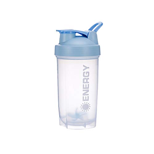 Vasos Mezcladores de Suplementos para Deportistas Taza Batidora de Proteínas Suplementos Deportivos Agitadores con bola Batido de fitness Taza de agua de Entrenamiento Portátil 500 ml