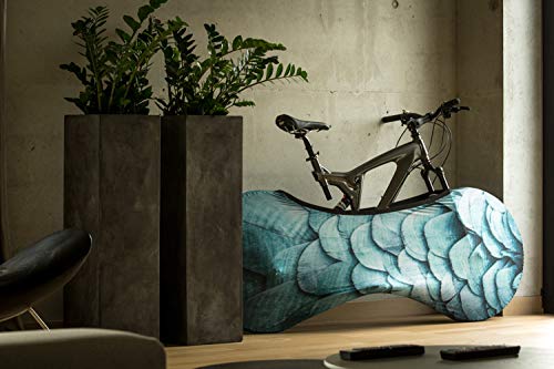 Velo Sock Funda cubre bicicletas para interiores – FEATHERS – La mejor solución para mantener los suelos y las paredes LIBRES DE SUCIEDAD – Sirve para el 99% de las bicicletas para ADULTOS