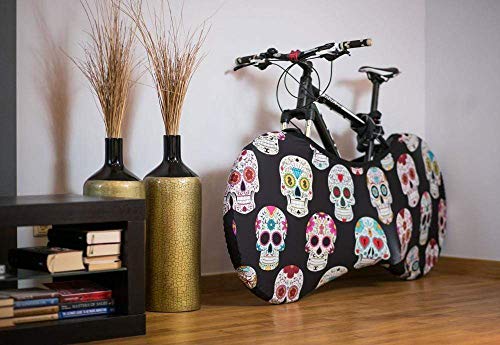 Velo Sock Skulls Bike Cover, Unisex-Adult, Sirve para EL 99% DE Las Bicicletas para Adultos