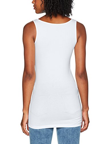 Vero Moda Vmmaxi My Soft Long Tank Top Noos Camiseta sin Mangas, Blanco (Bright White), 38 (Talla del Fabricante: Medium) para Mujer