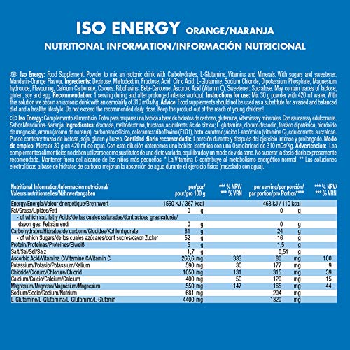 Victory Endurance Iso Energy Narnja Mandarina 900g. Rápida energía e hidratación.Con extra de Sales minerales y enriquecido con Vitamina C