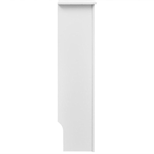 vidaXL Madera para Cubrir el Radiador MDF Blanco 112 cm Cubre Cubierta Estufa