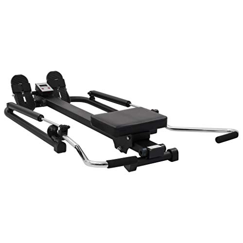 vidaXL Máquina de Remo Resistencia Hidráulica 5 Niveles Entrenador de Cardio Aparato Gimnasio Casa Tonificar Músculos Brazos Hombros Ejercicios