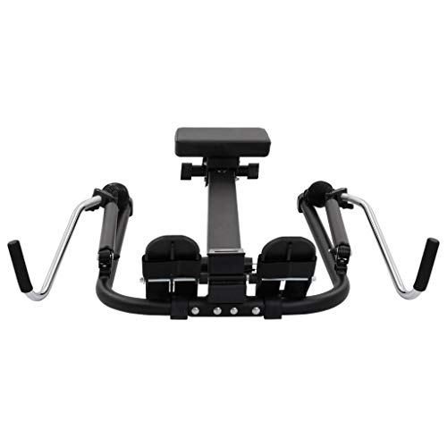 vidaXL Máquina de Remo Resistencia Hidráulica 5 Niveles Entrenador de Cardio Aparato Gimnasio Casa Tonificar Músculos Brazos Hombros Ejercicios