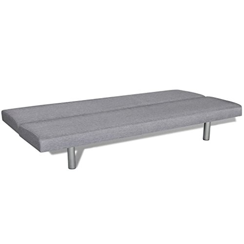 vidaXL Sofá Cama Salón Oficina Gris Claro Asiento Sillón Mueble Lounge Banco