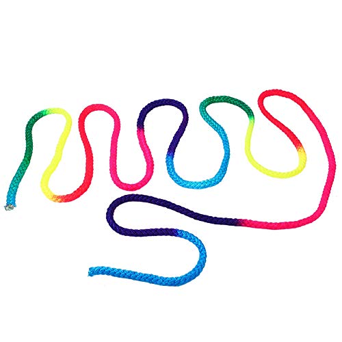 Vikye Cuerda Deportiva de Gimnasia, Cuerda de Nailon de Color arcoíris para Gimnasia rítmica, Cuerda de Entrenamiento, Cuerda de Ejercicio, Cuerda de Entrenamiento artístico