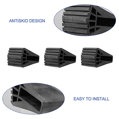 VILLCASE Cubierta Protectora de Pies de Escalera de 4 Piezas Cubiertas de Patas de Escalera en Forma de Abanico Cubiertas de Pies de Escalera para Trabajadores de Uso Doméstico en El Sitio