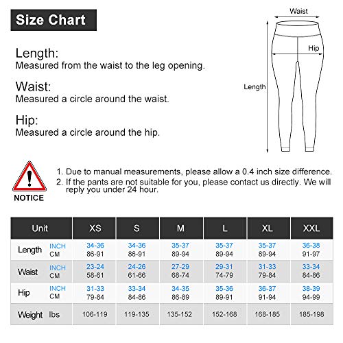 Vimbloom Pantalón Deportivo de Mujer Cintura Alta Leggings para Running Fitness Yoga Leggings VI263 (Negro, XL)