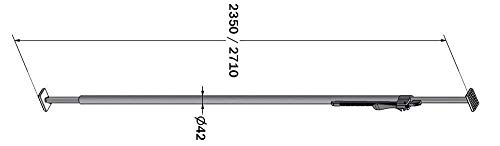 VITE Barra PUNTAL Extensible para LA SUJECIÓN DE Carga para CAMIÓN Y VEHÍCULOS INDUSTRIALES DE 2350 mm A 2710 mm Cargo Bar