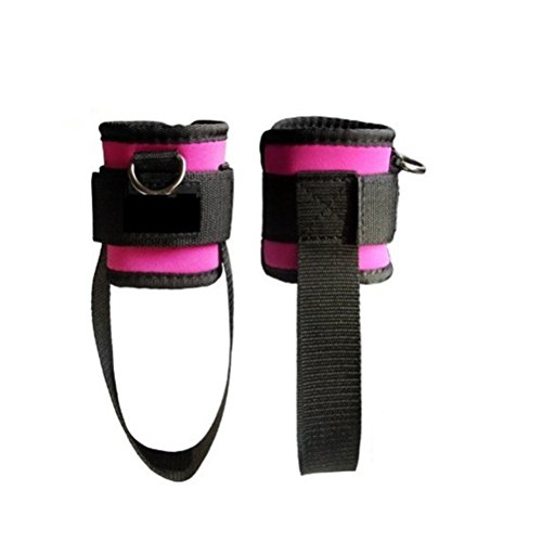 VORCOOL Correas ajustables del tobillo del deporte Correa del anillo en forma de tobillo de la aptitud para el entrenamiento del gimnasio de la pierna del levantamiento de pesas 2pcs (negro)