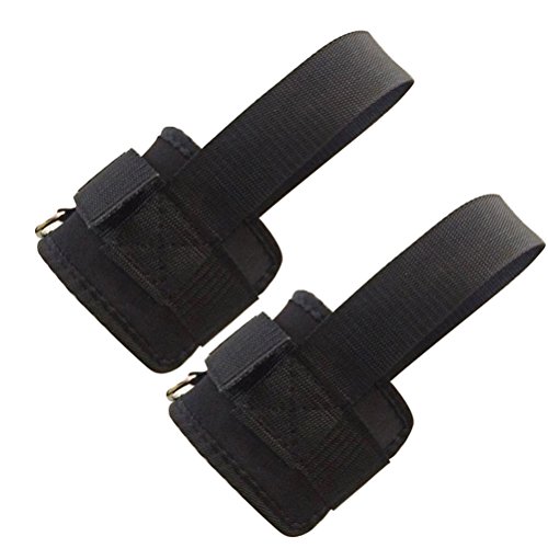 VORCOOL Correas ajustables del tobillo del deporte Correa del anillo en forma de tobillo de la aptitud para el entrenamiento del gimnasio de la pierna del levantamiento de pesas 2pcs (negro)