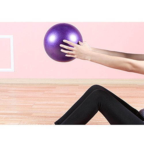 VORCOOL Pelota de Ejercicios de Pelota de Mini Pilates de Yoga para Ejercicios Abdominales y Ejercicios básicos de rehabilitación de Hombros (25 cm de Color púrpura)