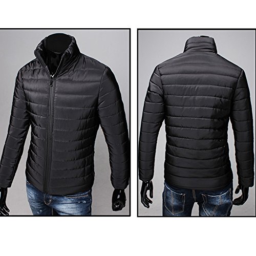 VPASS Abrigo Hombre Invierno,Cazadora de Hombre Abrigo de Stand Collar Slim de Invierno Caliente Chaqueta Tops Abrigo Capa Gruesa de Cremallera Cazadora Casual Outwear Jacket