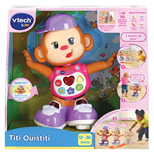 VTech- Titi Ouistiti Rose Juguete Interactivo, Color Rosa (505955)