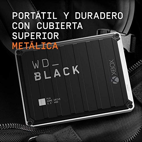 WD_BLACK P10 Game Drive de 4 TB para llevar tu colección de juegos de PC o consola allí donde vayas