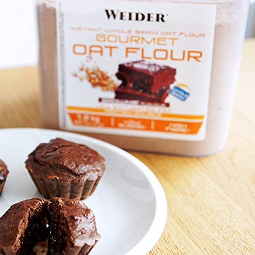 Weider Oat Gourmet. Harina de Avena Integral. Fuente de proteína con bajo contenido en azúcares. Sabor Brownie (1,9 kg)