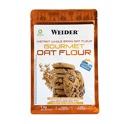 Weider Oat Gourmet. Harina de Avena Integral. Fuente de proteína con bajo contenido en azúcares. Sabor Cookie (1 kg)