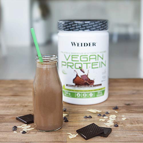 Weider Vegan Protein, Sabor Chocolate, Proteína 100% vegetal de guisantes (PISANE) y arroz, Sin gluten, Sin lactosa, Sin aceite de palma, 750 g