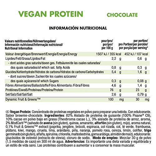 Weider Vegan Protein, Sabor Chocolate, Proteína 100% vegetal de guisantes (PISANE) y arroz, Sin gluten, Sin lactosa, Sin aceite de palma, 750 g