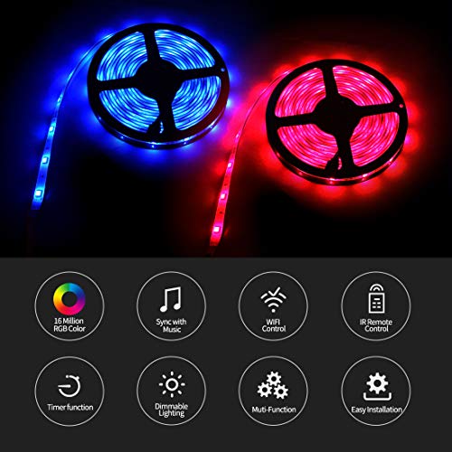 Weily 15M Rgb Tiras Led Multicolor Control Remoto Tiras Led