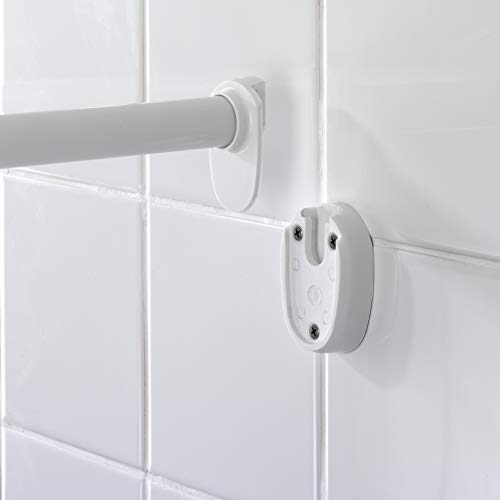 Wenko 19216100 Barra Angular Universal Extra Fuerte Blanco - Ø 2,5 cm, Pueden ser combinadas de Forma y Longitud, Aluminio, Blanco