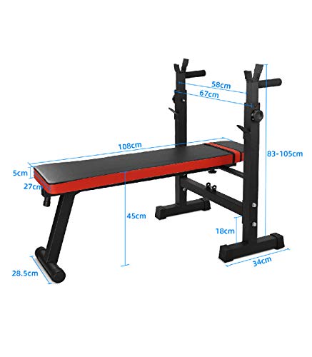 Wonduu | Banco De Musculación Multifunción Plegable | Press De Banca Reclinable