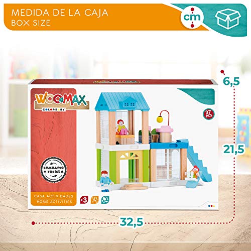 WOOMAX - Casa de muñecas modular 37 piezas (46443)