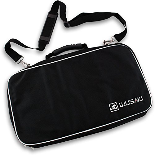 Wusaki Maletín vacío para 21 cuchillos y utensilios de cocina - 1 bolsillo adicional para accesorios - Negro