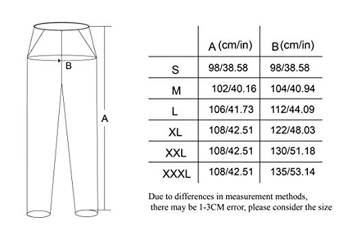 WWOO Pantalones Hombre  blancos Pantalones de trabajo uniformes de Cintura  elástica Material  profesional suelto Delgado XXXL