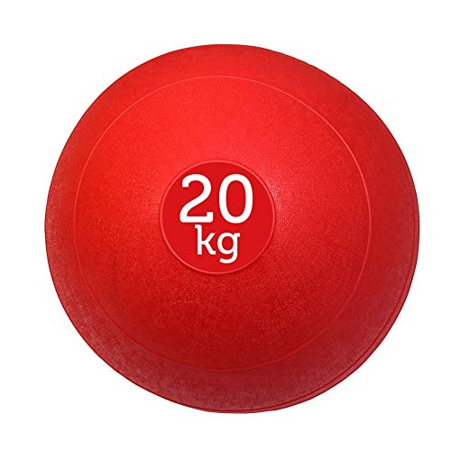 WXYZ Pelota Medicinal Balón Medicinal De Fitness Rojo, Bola Grand Slam Rellena De Arena, Bola De Gravedad, Superficie Antideslizante De PVC Grueso Para Un Agarre Fácil, Entrenamiento Muscular 2kg-20kg