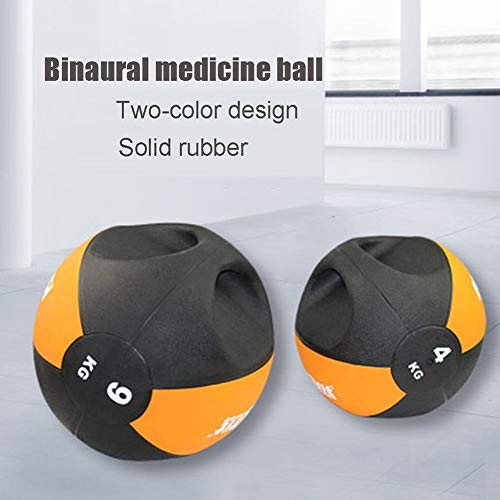 WXYZ Pelota Medicinal Balones Medicinales De Goma con Doble Asa, Ideal para Entrenamiento Físico, Entrenamiento De Fuerza De Equilibrio, Sentadilla 3kg, 8kg, 9kg, 10kg, 12kg (Size : 9kg)