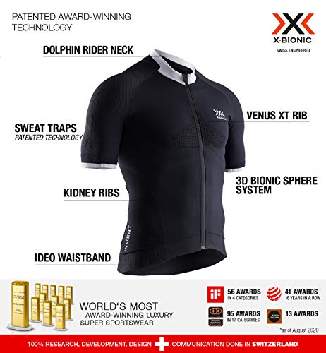 X-Bionic M/C Regulator Bike Race Zip Maillot, Hombre, Negro, L