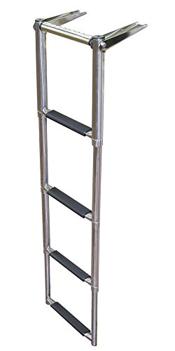 xingbailong Escalera telescópica plegable de acero inoxidable con 4 escalones