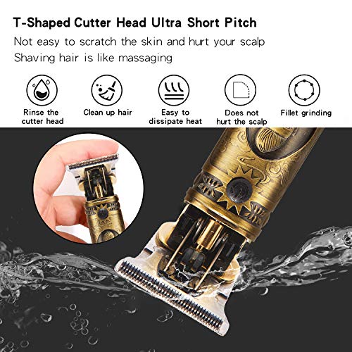 Xnuoyo Advanced Metal Máquina de Cortar Pelo Profesional Cortapelos Hombre Corte Pelo, Máquina Cortar Pelo Inalámbrico Batería, Recortador Pelo Barba Kit Familia