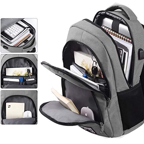 YAMTION Mochila para Ordenador Mochila Hombre con USB Puerto de Carga para Escolar Trabajo Viajes 35L