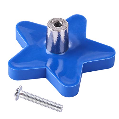 YAVSO Pomos y Tiradores, 10pcs Estrella Pomos Armario Estrell Tiradores de Muebles para Cajones, Armario, Puertas, Alacena, Gabinete (Azul)