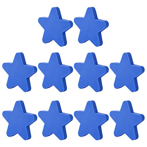 YAVSO Pomos y Tiradores, 10pcs Estrella Pomos Armario Estrell Tiradores de Muebles para Cajones, Armario, Puertas, Alacena, Gabinete (Azul)