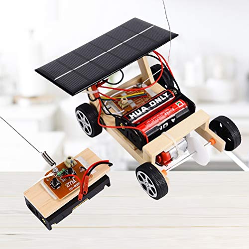 YeahiBaby Madera Coche Solar Juego de Juguetes para ensamblar con Bricolaje Kit de Coche con energía Solar Ciencia Entorno Educativo Tecnología Regalos para Kits Niños y niñas Niños pequeños