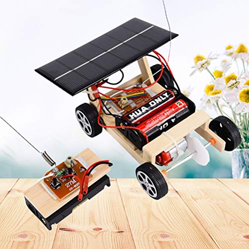 YeahiBaby Madera Coche Solar Juego de Juguetes para ensamblar con Bricolaje Kit de Coche con energía Solar Ciencia Entorno Educativo Tecnología Regalos para Kits Niños y niñas Niños pequeños