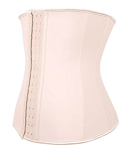 YIANNA Mujer Fajas Reductoras Adelgazantes Corsé de Cintura Cincher Corset Bustier de Cinturón Formación Body Shaper,UK-U37G-Beige-M