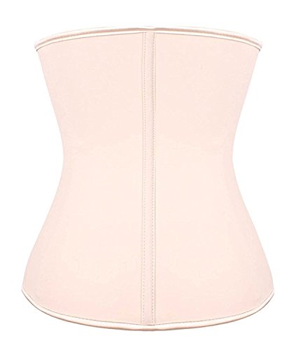 YIANNA Mujer Fajas Reductoras Adelgazantes Corsé de Cintura Cincher Corset Bustier de Cinturón Formación Body Shaper,UK-U37G-Beige-M