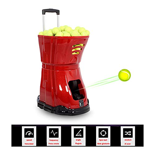 YLOVOW Profesional Máquina De Lanzamiento De Pelotas para Tenis, Máquina De Lanzamiento Automática para Servir con Control Remoto