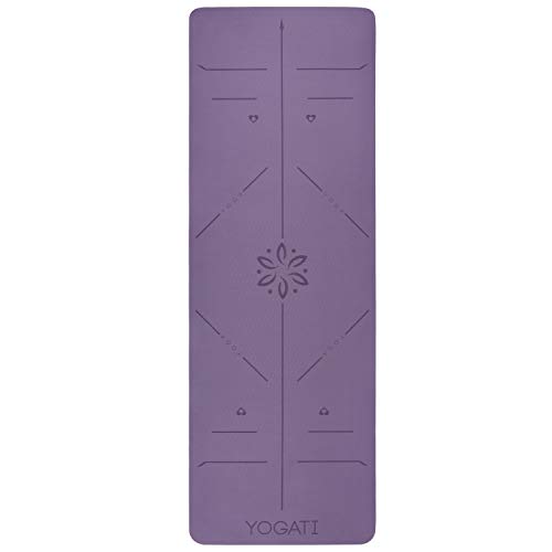 YOGATI – Esterilla Yoga con Correa. Esterilla Deporte Gruesa para Yoga, Pilates y Fitness. Colchoneta Yoga Antideslizante para Abdominales - Yoga Mat